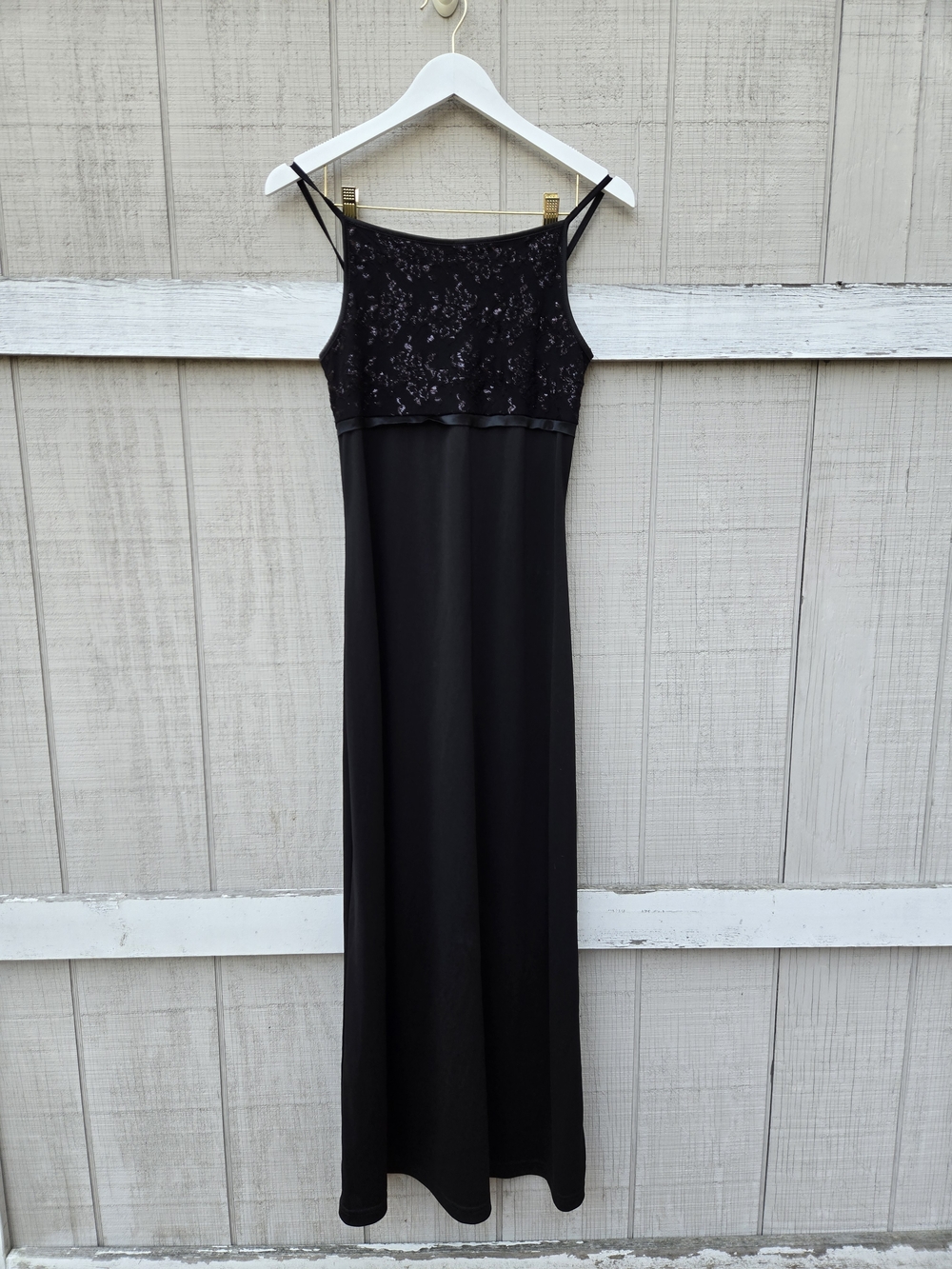 90's Vintage Byer Too! Spaghetti-Strap Maxi Grunge Formal Prom Evening Dress L